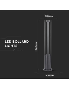 V-TAC 10W LED Наземна Лампа Черно Тяло 80см 5000К - 128333 - Цена | LEDs4economy 2