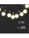V-TAC 0.5W Поредица Крушки 5М 10 Крушки 24V 3000K - 217436 - 5
