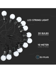 V-TAC Поредица Крушки 10М 20 Крушки 24V 3000K - 217439 - Цена | LEDs4economy 2