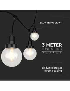 V-TAC Поредица Лампи 6 х Е27 IP65 Ф150 Черна - 8971 - Цена | LEDs4economy 2