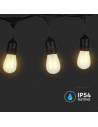 V-TAC Поредица Фасунги 10х27 Кабел Щепсел IP65 - 3698 - 3