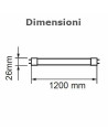 V-TAC LED Пура T8 18W 120 см за Осветяване на Зеленчуци - 6324 - 12