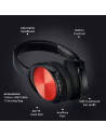 V-TAC Bluetooth Слушалки Ротация 500mAh Червени - 7729 - 4