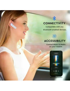 V-TAC Bluetooth Слушалка 70mAh Бяла - 7701 - Цена | LEDs4economy 2