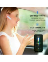 V-TAC Bluetooth Слушалка 70mAh Бяла - 7701 - 2