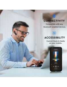 V-TAC Bluetooth Слушалка 70mAh Черна - 7700 - Цена | LEDs4economy 2