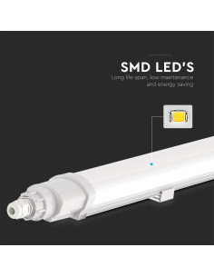 V-TAC LED Влагозащитено тяло L-Серия 1200mm 36W 4000K - 23083 - Цена | LEDs4economy 2