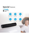 V-TAC Преносима Bluetooth Touch Колона Цилиндър FM USB TWS TF Слот 1200mah - 7726 - 3