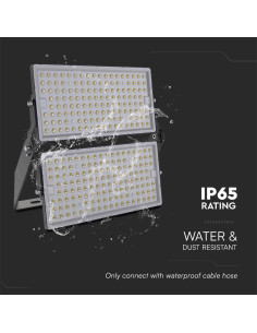 V-TAC 500W LED Прожектор С Кабел (1M) 4000K Черно Тяло IP65 120LM/W - 23089 - Цена | LEDs4economy 2