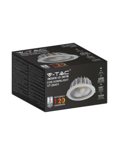 V-TAC 40W СОВ Луна Кръгла A++ 120lm/W 6500K - 211280 - Цена | LEDs4economy 2