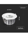 V-TAC 40W СОВ Луна Кръгла A++ 120lm/W 6500K - 211280 - 7