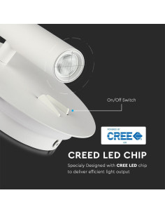 V-TAC 3+6W LED Стенна Лампа За Стена Бяла 3000 - 211489 - Цена | LEDs4economy 2