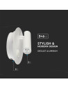 V-TAC 3+6W LED Стенна Лампа За Стена Бяла 3000 - 211489 - 9