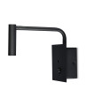 V-TAC 3W LED Стенна Лампа Спалня Ключ USB Черна 3000К - 211487