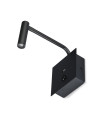 V-TAC 3W LED Стенна Лампа Спалня Ключ USB Черна 3000К - 211487 - 2