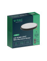 V-TAC 18W LED Плафон Кръг Микровълнов Сензор Черна Рамка 4000К IP44 - 76691 - 4