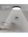 V-TAC 18W LED Плафон Кръг Микровълнов Сензор Черна Рамка 4000К IP44 - 76691 - 10