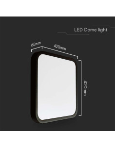 V-TAC 48W LED Плафон Квадрат Черна Рамка 4000К IP44 - 76491 - Цена | LEDs4economy 2