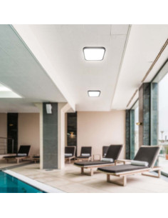 V-TAC 24W LED Плафон Квадрат Черна Рамка 4000К IP44 - 76461 - Цена | LEDs4economy 2