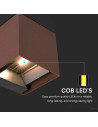 V-TAC 9W COB LED Соларна Стенна Лампа с Батерия 1x2600mAh 16ч.3000K Кафяво Тяло IP65 - 11888 - 2