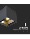 V-TAC 9W COB LED Соларна Стенна Лампа с Батерия 1x2600mAh 16ч. 4000K Черно Тяло IP65 - 11885 - 5