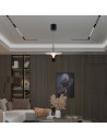 V-TAC 9W LED Висяща Лампа (30x300x1370MM) Бяло + Черно Тяло 3000 Регулируема - 23101 - 2