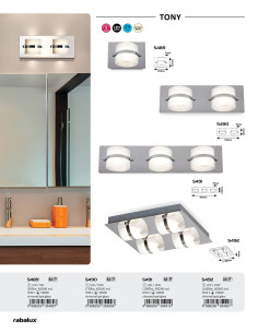 Rabalux Tony Осветление за баня IP44 LED 4x 5W 5492 - Цена | LEDs4economy 2