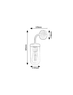 Rabalux Yago Осветление за баня IP44 E27 1x MAX 60W 3310 - Цена | LEDs4economy 2