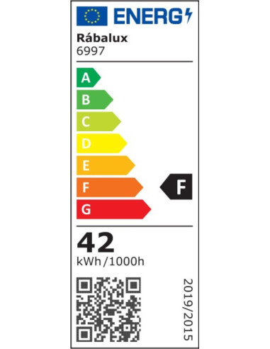 RABALUX 6997 Fandral, лампа за таван, сатен хром / бяло, LED 42W,