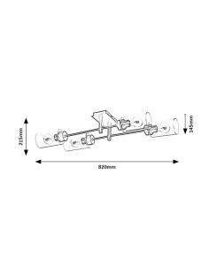 Rabalux Prudence Плафон IP20 E27 4x MAX 40W 2672 - Цена | LEDs4economy 2