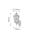 Rabalux Velence Външно стенно осветление IP43 E27 1x MAX 60W K 8218