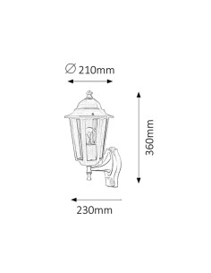 Rabalux Velence Външно стенно осветление IP43 E27 1x MAX 60W K 8217 - Цена | LEDs4economy 2