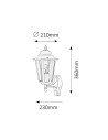 Rabalux Velence Външно стенно осветление IP43 E27 1x MAX 60W K 8217