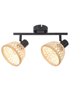 Rabalux Rattan Спот осветление IP20 E14 2x MAX 15W 3134 - Цена | LEDs4economy 2