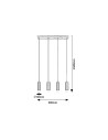 Rabalux Toras Спот осветление IP20 GU10 4X MAX 5W K 72124 - 5