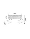 Rabalux Toras Спот осветление IP20 GU10 2X MAX 5W K 73122 - 5
