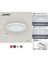 Rabalux Sonnet Вградени и повърхностно монтирани лампи IP20 LED 18W 1489 - 3