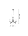 Rabalux Petronel Полилеи IP20 E27 3x MAX 60W K 7078 - 2