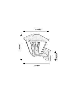 Rabalux Paravento Външно стенно осветление IP44 E27 1x MAX 40W K 7146 - Цена | LEDs4economy 2