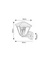 Rabalux Paravento Външно стенно осветление IP44 E27 1x MAX 40W K 7146
