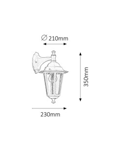 Rabalux Velence Външно стенно осветление IP43 E27 1x MAX 60W K 8201 - Цена | LEDs4economy 2