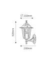 Rabalux Velence Външно стенно осветление IP43 E27 1x MAX 60W K 8234 - 2