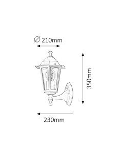Rabalux Velence Външно стенно осветление IP43 E27 1x MAX 60W K 8204 - Цена | LEDs4economy 2