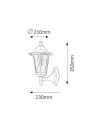Rabalux Velence Външно стенно осветление IP43 E27 1x MAX 60W K 8204