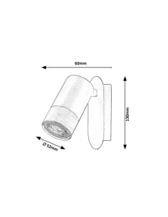 Rabalux Zircon Аплик IP20 GU10 1X MAX 5W 5069 - Цена | LEDs4economy 2