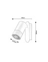 Rabalux Zircon Аплик IP20 GU10 1X MAX 5W 5069