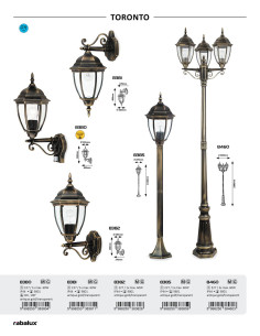 Rabalux Toronto Външни стоящи лампи IP44 E27 3x MAX 60W K 8460 - Цена | LEDs4economy 2