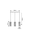 Rabalux Roxas Висящи осветителни тела IP20 E27 3x MAX 40W K 72153 - 7