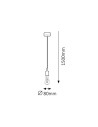 Rabalux Roxy Висящи осветителни тела IP20 E27 1x MAX 60W 1412 - 2