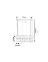 Rabalux Zelkova Висящи осветителни тела IP20 E27 4x MAX 40W 3156 - 2